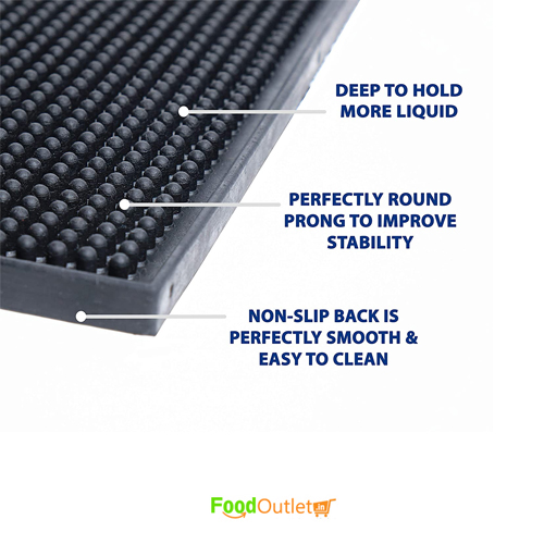 NEW PVC Rubber Bar Service Mat Spill Mat for Counter Top, Non Slip - 18 x  12