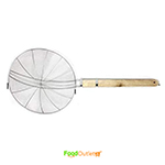 25 INCH Stainless Steel Wire Strainer For Home and Commercial Use, Jhara With Wooden Handle