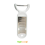 Plastic And Steel Magic Peeler And Cheese Grater, White