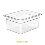 1/2 Transparent Polycarbonate GN Pan/ Gastronorm Pan - Without Lid - All Depths/Heights - Heavy Duty