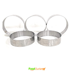4in  Steel Baking Ring for Burger/Buns Pack of 5 (Steel, 4 Inch Diameter)
