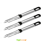 Stainless Steel Peeler, Silver (set of 3)