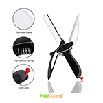 Lever Cutter 2 in 1 Food Chopper Slicer Dicer Vegetable Fruit Cutter Kitchen Scissors Knife