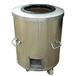 SS Round Tandoor - Heavy Duty (Charcoal/LPG)