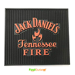 Jack Dan Fire Design Square PVC Rubber Drip Spill Drink Service Bar Mat -17"x15"Inches