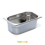 1/4 Stainless Steel GN Pan/ Gastronorm Pan  - Without Lid - All Depths/Heights - Heavy Duty