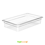 1/1 Transparent Polycarbonate GN Pan/ Gastronorm Pan - Without Lid - All Depths/Heights - Heavy Duty
