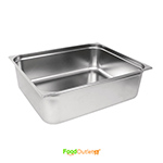 2/1 Stainless Steel GN Pan/ Gastronorm Pan  - Without Lid - All Depths/Heights