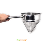 Stainless Steel Pointed Conical Cone Shape Strainers, China Cap Strainer, Coarse Strainer for Commercial Use