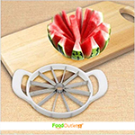 Stainless Steel Uniformly 12 Slices Melon Cutter; Watermelon, Pineapple, Apple or Cantaloupe Slicer/Cutter/Knife