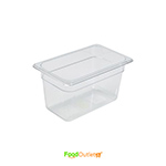 1/4 Transparent Polycarbonate GN Pan/ Gastronorm Pan - Without Lid - All Depths/Heights - Heavy Duty
