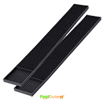 2 Pc - Rubber Bar Service Mat Spill Mat for Counter Top Bar Rail for Glassware, Non Slip (Pack of 2 Pieces)