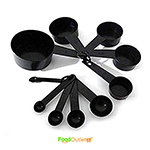 Measuring Cup and Spoon Set | Multi Purpose Kithen Tool with with Free Hanging Groove (10 Pcs) (Measuring Cup Set)