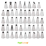 Stainless Steel Nozzle Piping Set for Cake Decoration and Icing (48 Pcs)