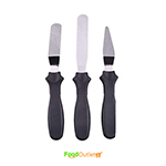 alette Knife, Steel Icing Spatula 3 Pieces Set,Cream Icing Frosting Spatula, Baking Kitchen Pastry Cake Decoration