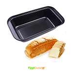 25cm Carbon Steel Bread Loaf Mould Toast Non Stick Baking Plum Pan Cake Rectangle Shape Mold – Black, 25.5 x 12.6 x 5.5 cm